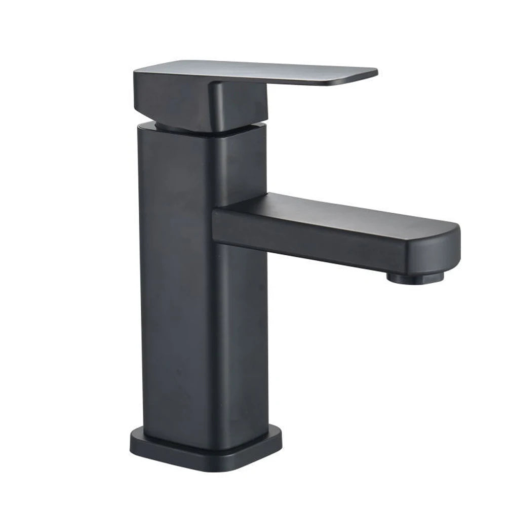 Rubinetti da bagno neri/cromi Rubinetti del miscelatore caldo e freddo Vanity Bagno