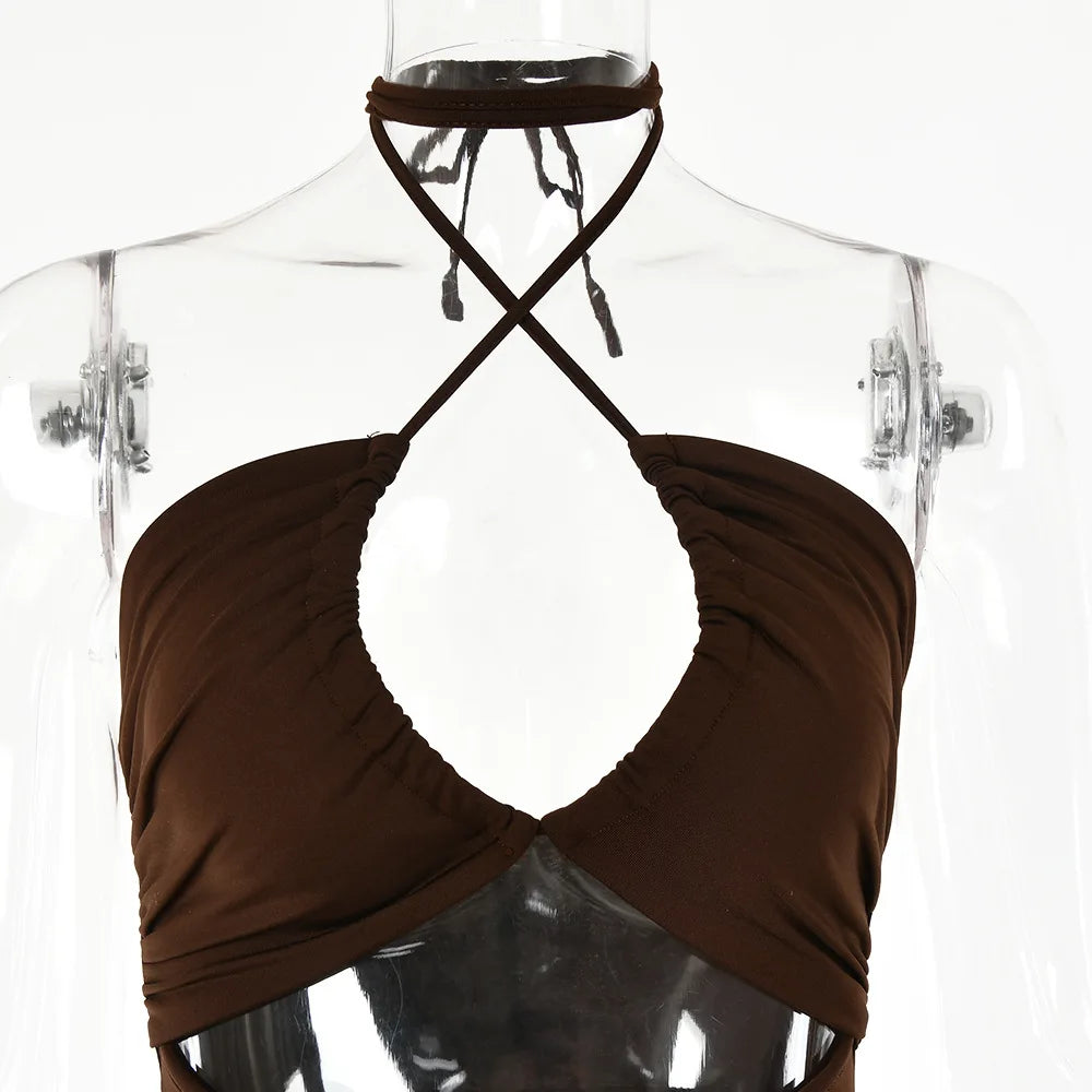 Abito Senza maniche Backless Dresses Slim