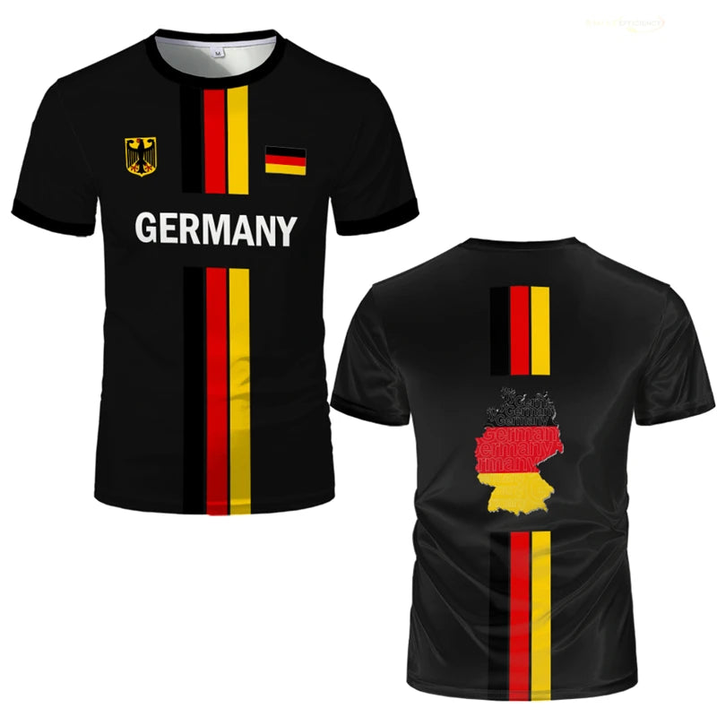 T-shirt per uomo Modello Germania  a maniche corte Top Premium  oversize