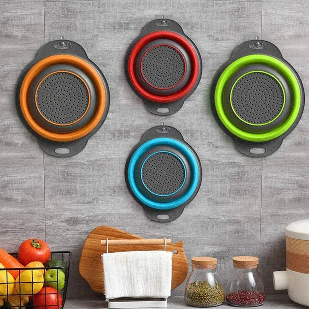 Scolapasta pieghevole in silicone