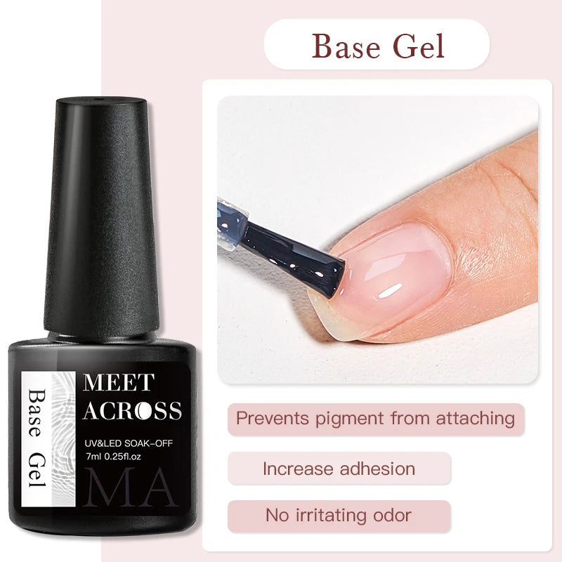 MEET ACROSS 5ml Gel Smalto per unghie Nail Art Top Gel tutti i colori