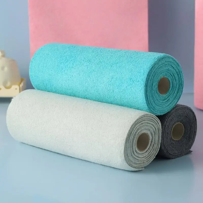 1 Roll/20pcs Asciugamani per la pulizia in microfibra Asciugamani riutilizzabili per cucina Super assorbenti