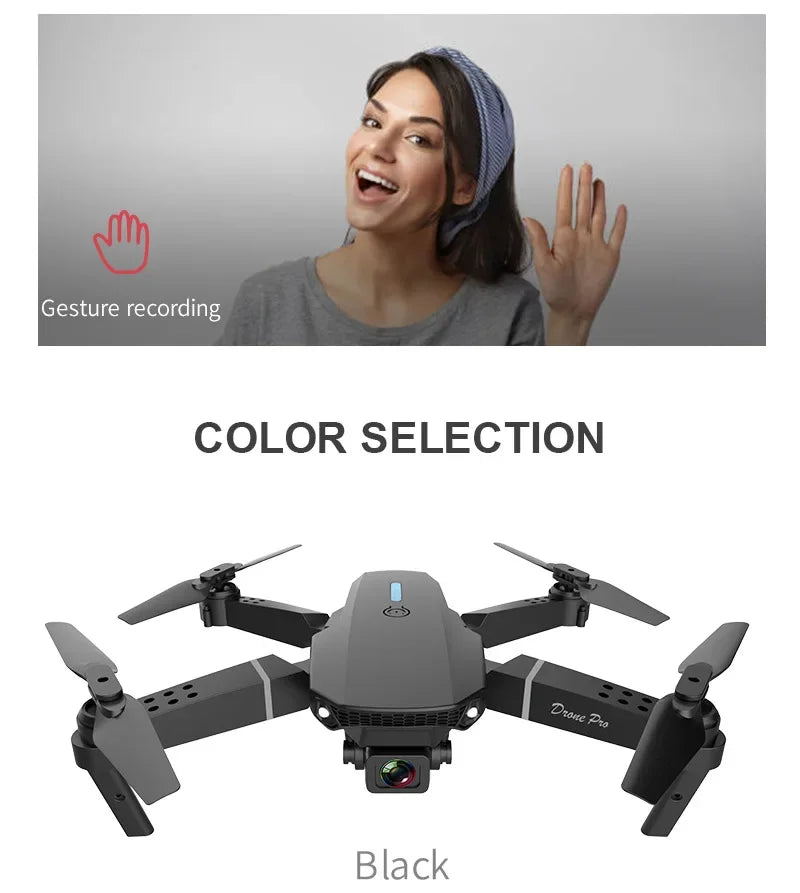 E88 Pro WiFi FPV Drone - Single/Dual 4K/1080P Camera, Grandangolare HD, Altitude Hold, pieghevole