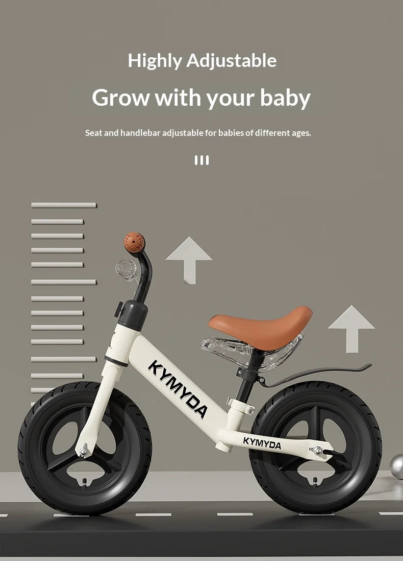 Bicicletta per bambini da 12 pollici Due in uno Senza pedali Sedile regolabile Telaio in acciaio per bambini da 1 a 6 anni Guida all’aperto