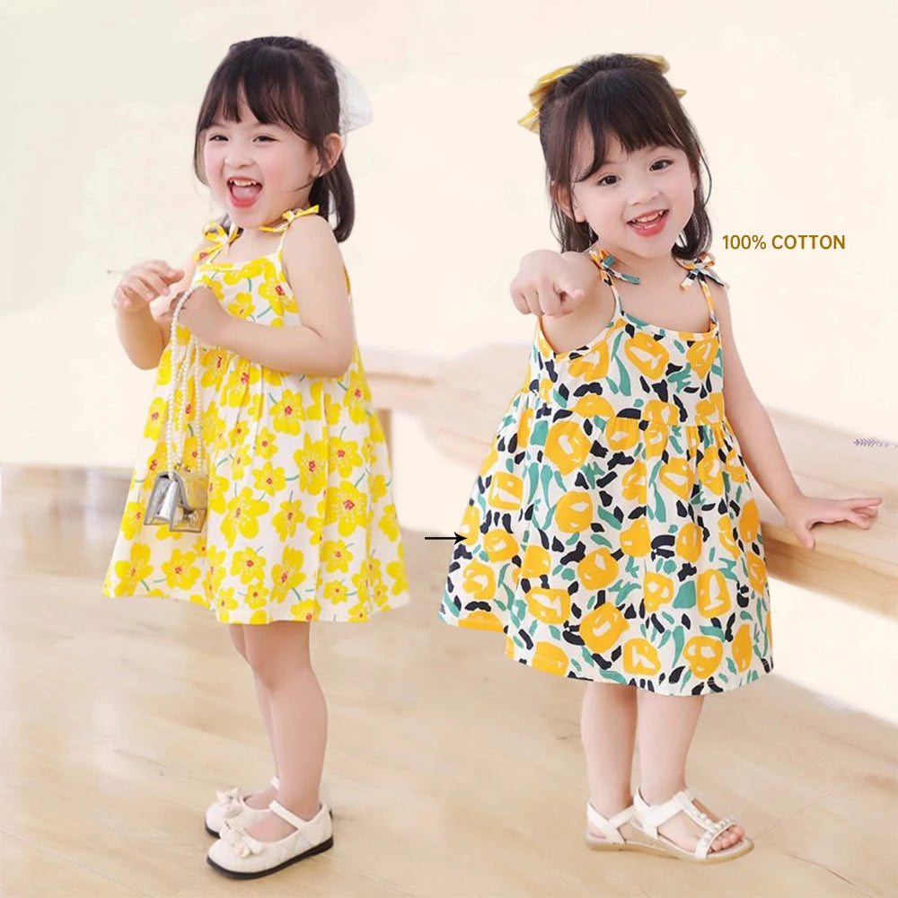 Vestito per bambini senza maniche con bretelle Top 3-6 anni