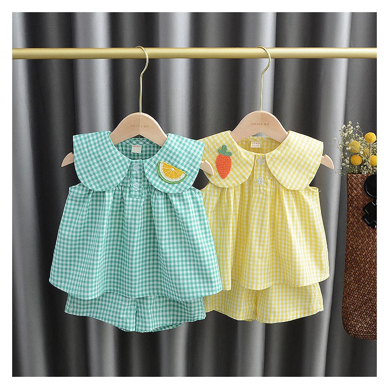2 pezzi abito per bambina in cotone