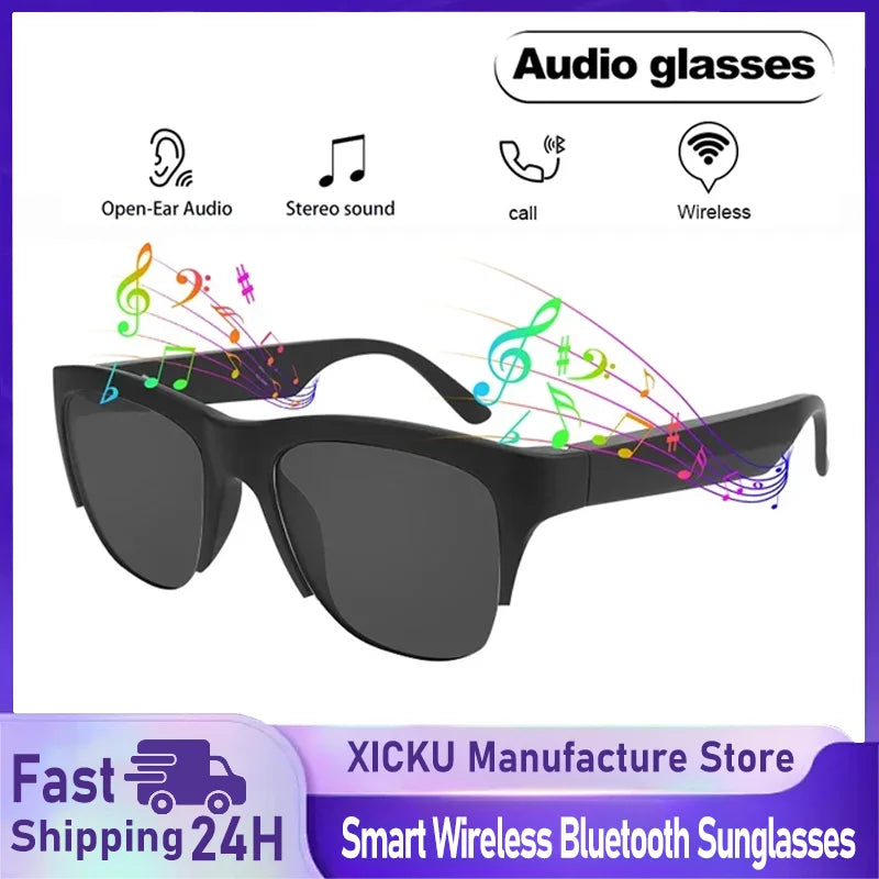 Nuovi occhiali da sole Smart Bluetooth V5.3 Occhiali da vista Cuffie sportive all’aperto HIFI Tecnologia  Anti-touch UV per uomini e donne