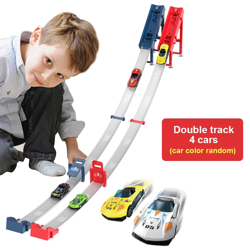 Giocattoli per bambini Pista da corsa Fai da te Kit di binari assemblati