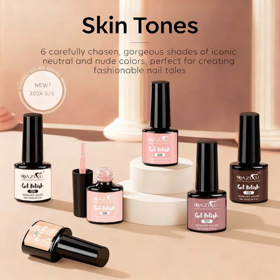 QAZIXU Gel per unghie per Nail Art SET 6 Pz