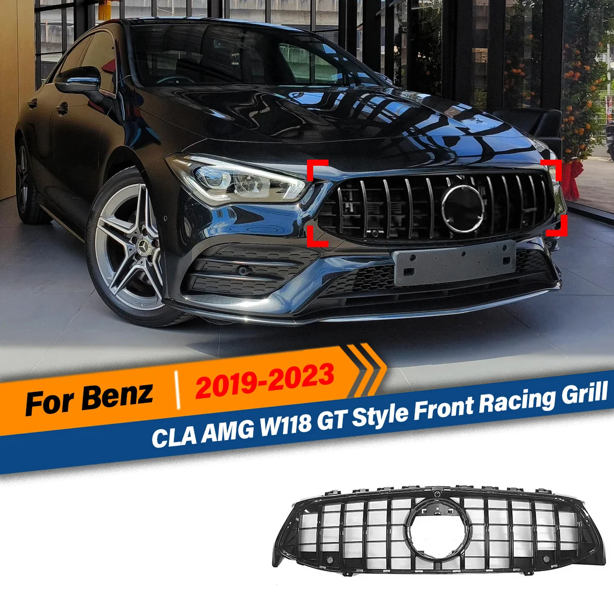 Per Mercedes Benz CLA AMG W118 C118 CLA180 200 250 CLA45 35 2019 2020 2021 2022 2023 Griglia anteriore