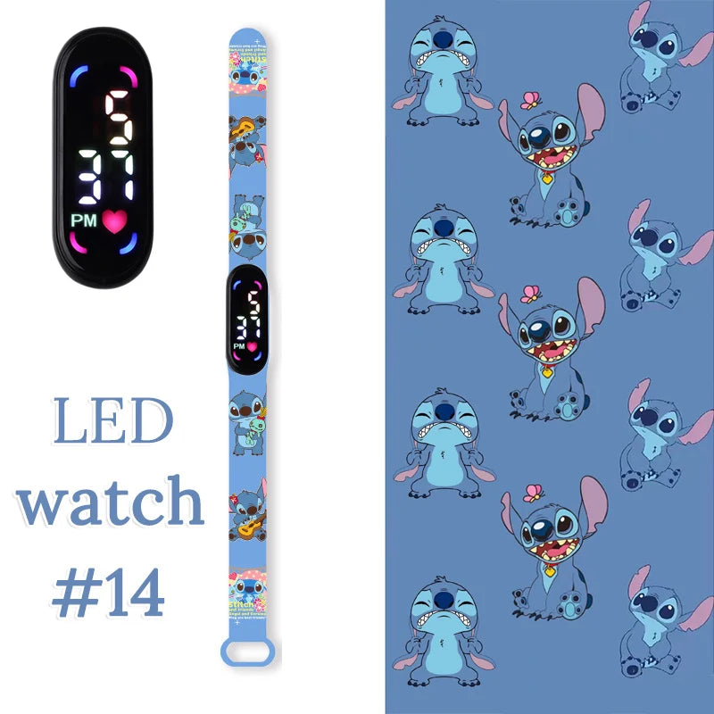 Stitch Orologi per bambini Bracciale sportivo impermeabile LED Touch digitale