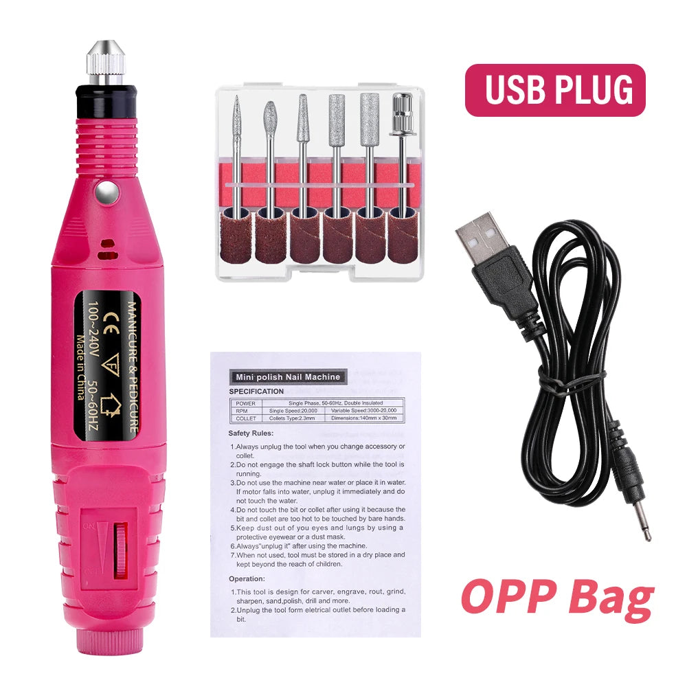 Trapano per unghie elettrico + Set fresatura
