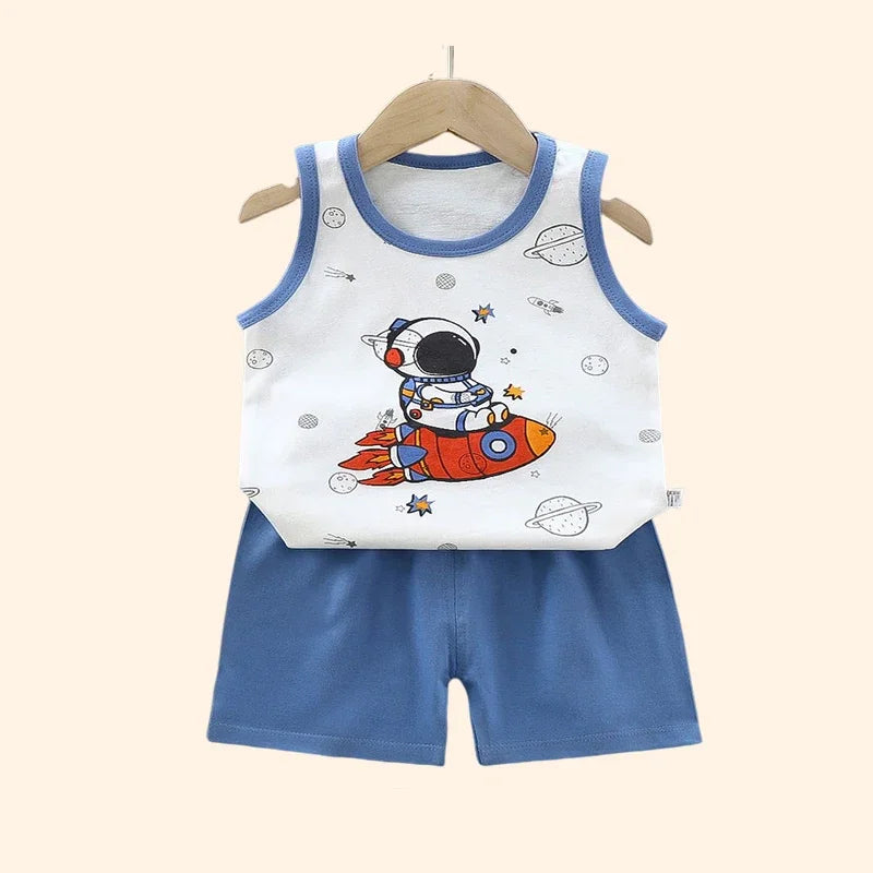 Set per bambini Gilet + Pantaloncini morbido cotone