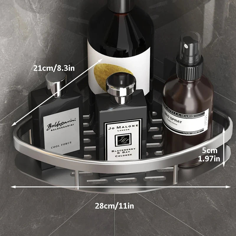 Mensola ad angolo a parete Supporto per doccia senza foratura