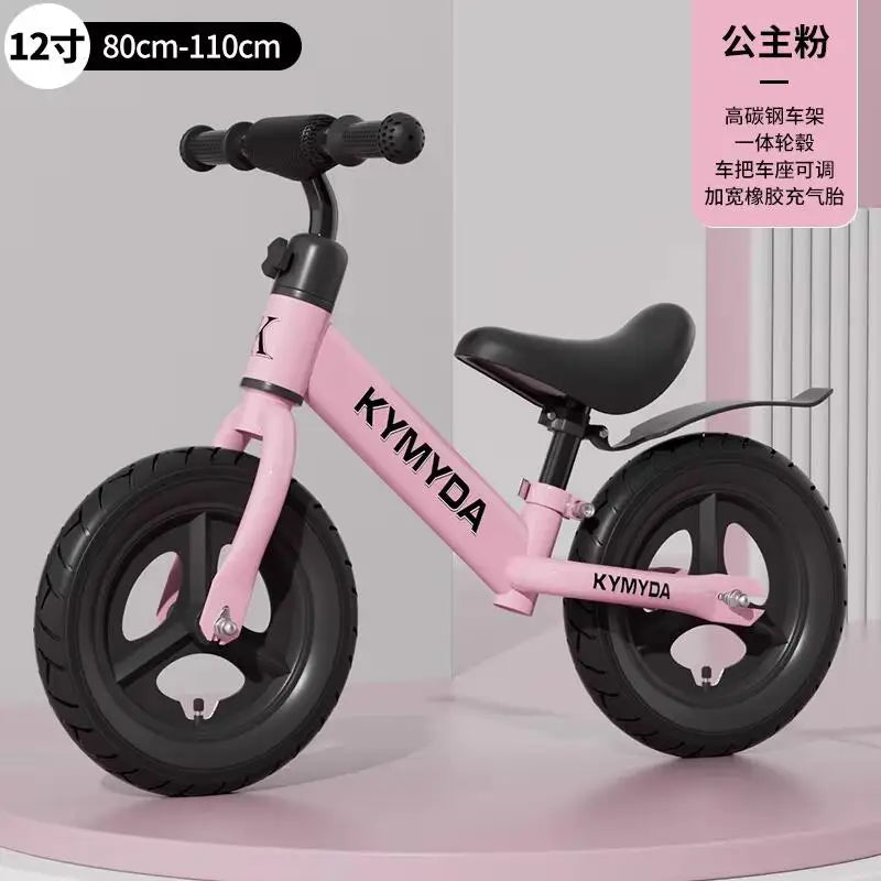 Bicicletta per bambini da 12 pollici Due in uno Senza pedali Sedile regolabile Telaio in acciaio per bambini da 1 a 6 anni Guida all’aperto