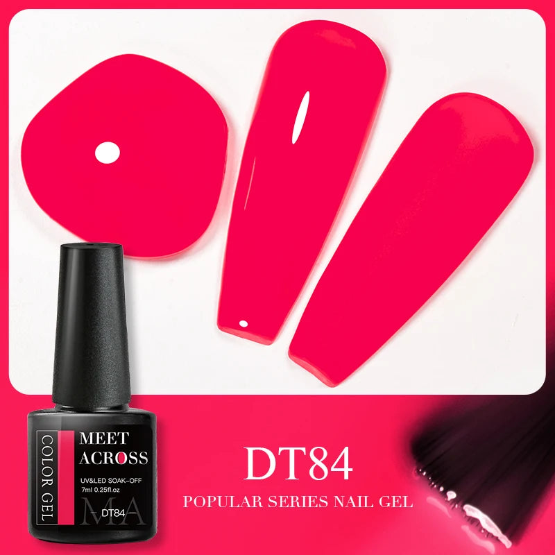 MEET ACROSS 5ml Gel Smalto per unghie Nail Art Top Gel tutti i colori