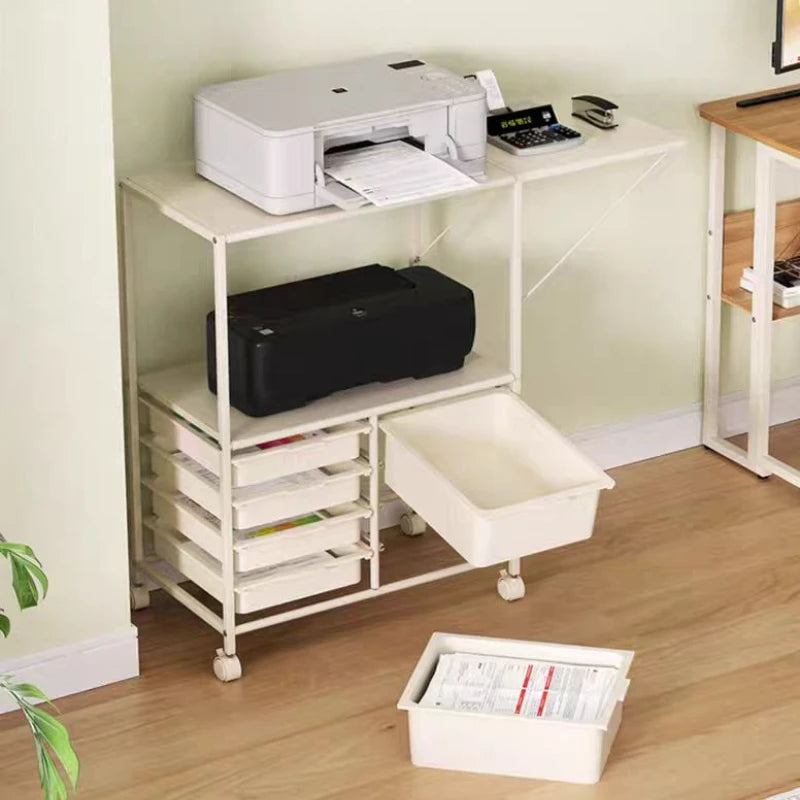 Carrello da cucina con 6 cassetti, credenza a rotelle, carrello per cassetti per sala da pranzo con mobili da cucina da tavolo estesi