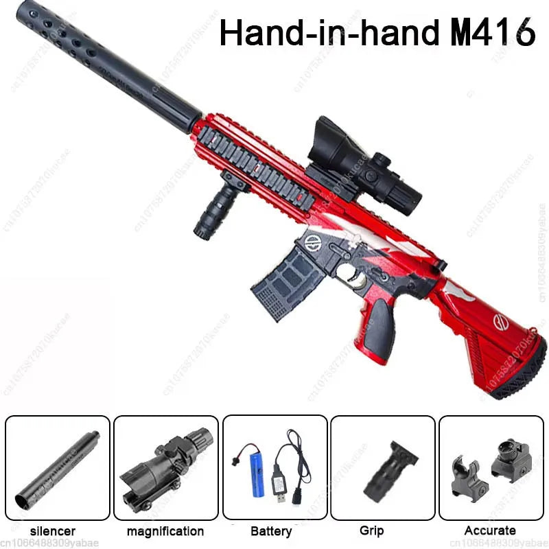 Burst M416 completamente automatico Toy Gun Gel