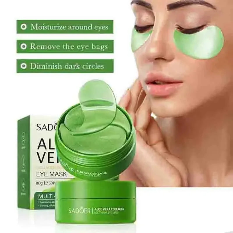 60 pz maschera per gli occhi ad aloe vera anti occhiaie, antirughe e per le borse