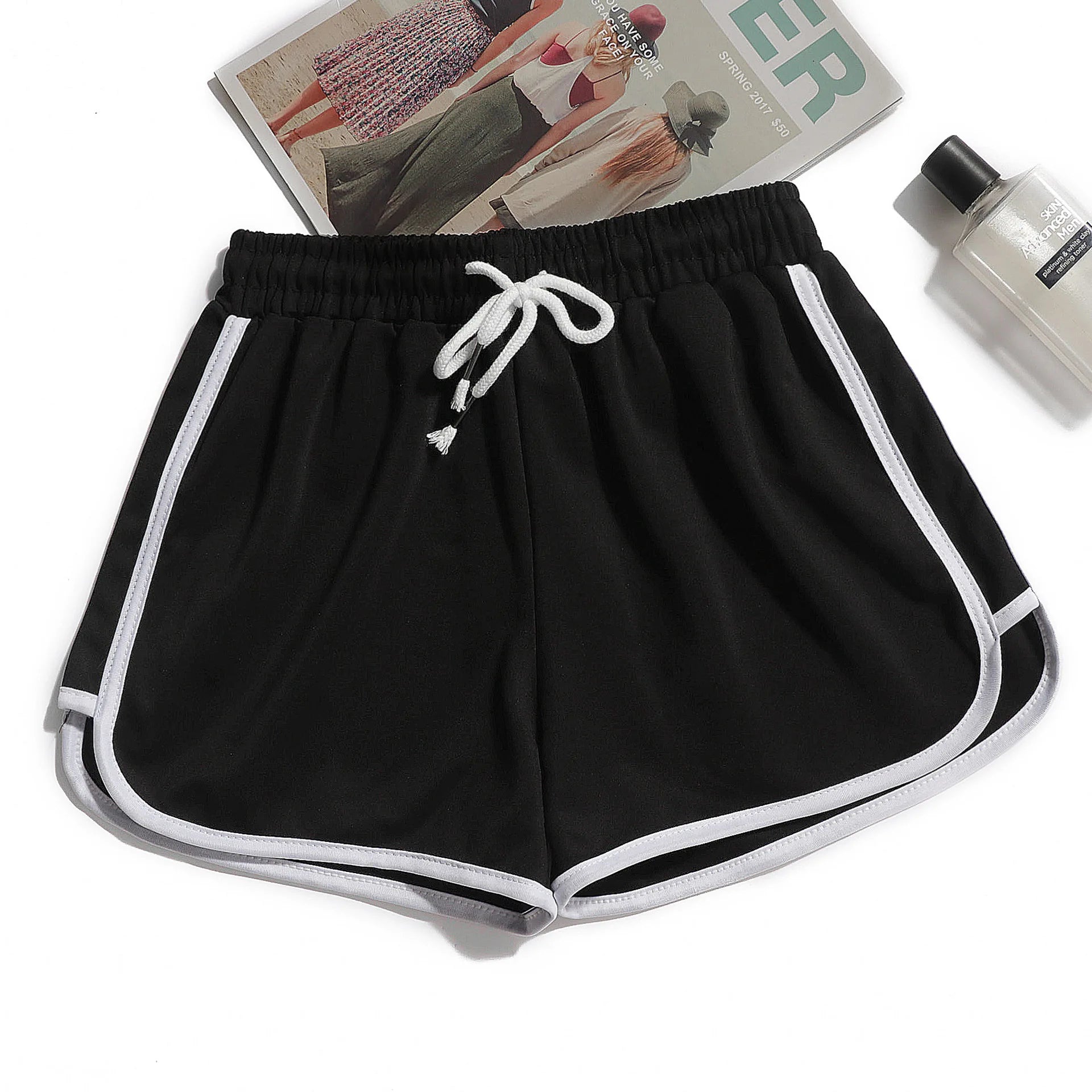 Pantaloncini da donna Abbigliamento esterno estivo a vita media casual