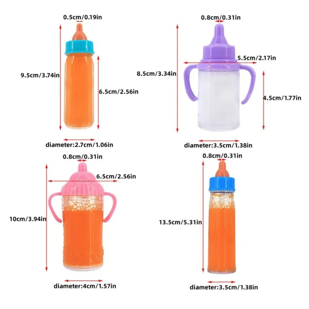 Accessori per bambole Set di biberon per la cura del bambino