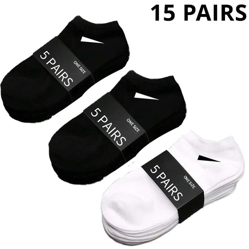 15/30 Paia Unisex Casual Tinta Unita Calzini Sottili Traspiranti Comodi Anti Odore