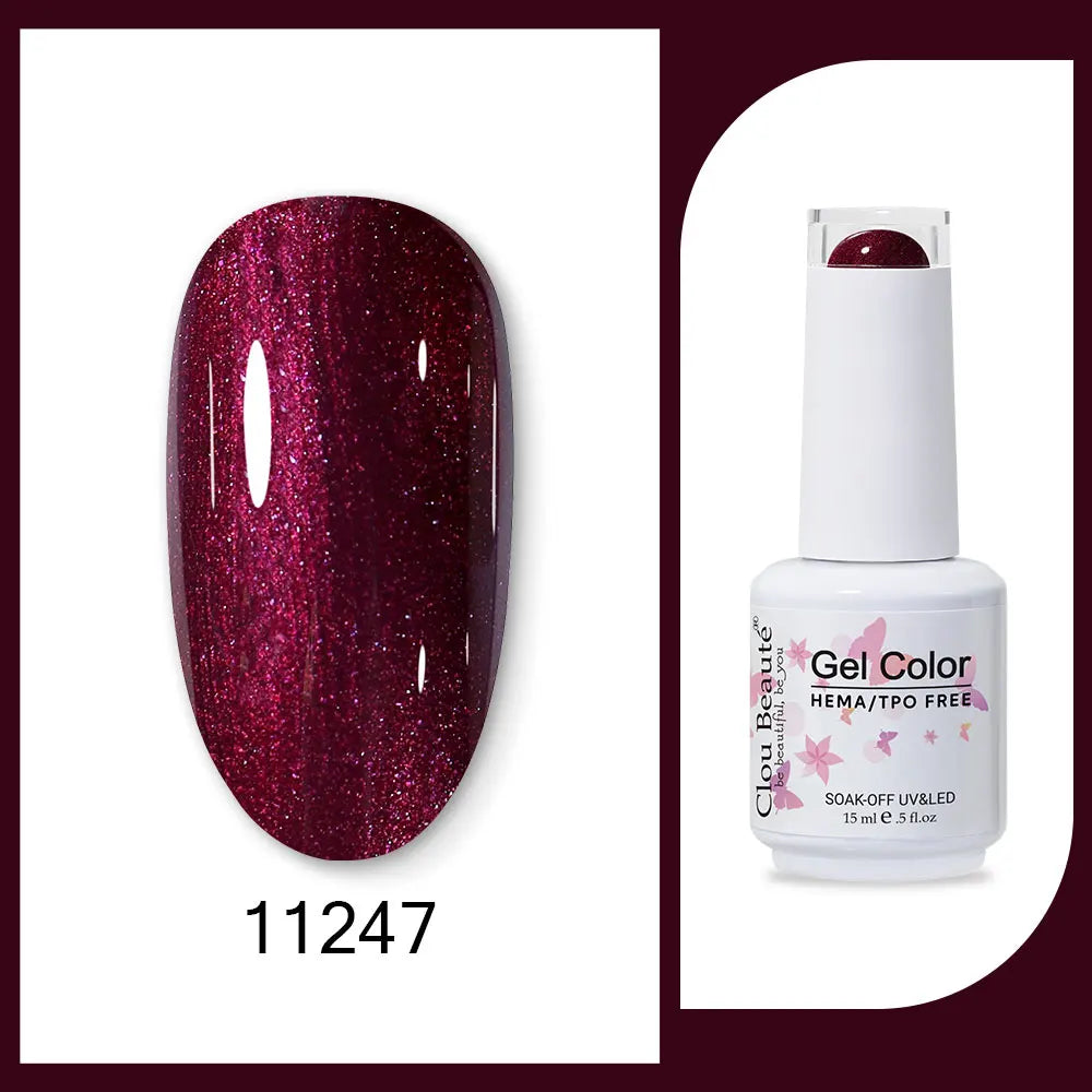 CLOU BEAUTÈ  15/10ml Semipermanente Gel Smalto Unghie 400 colori disponibili
