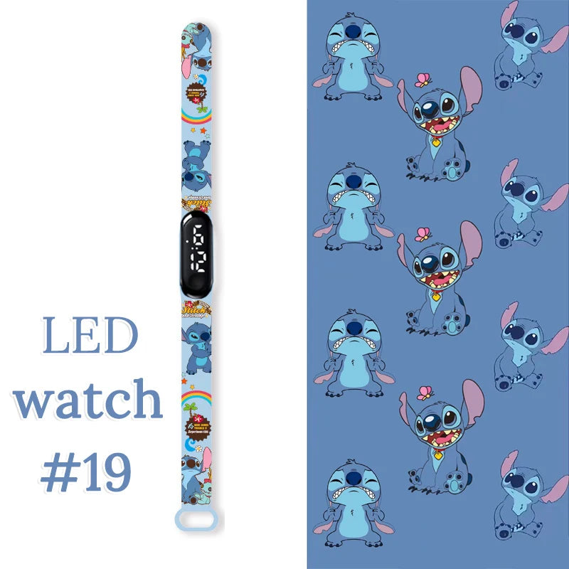 Stitch Orologi per bambini Bracciale sportivo impermeabile LED Touch digitale
