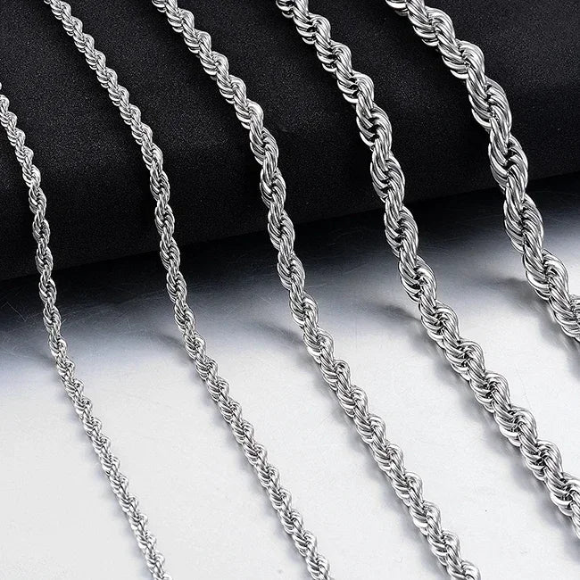 Classic Twisted Rope in acciaio inossidabile Unisex