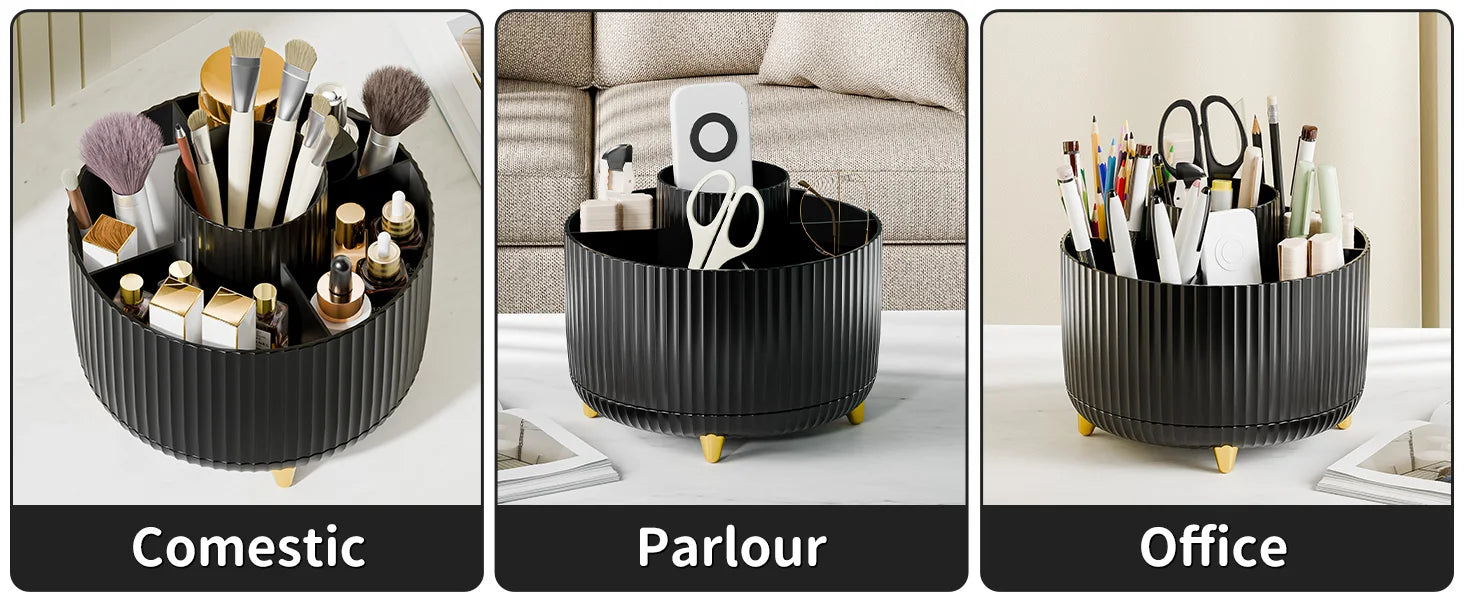 Organizzatore a 360 gradi per trucco 5 slot Pennelli per trucco