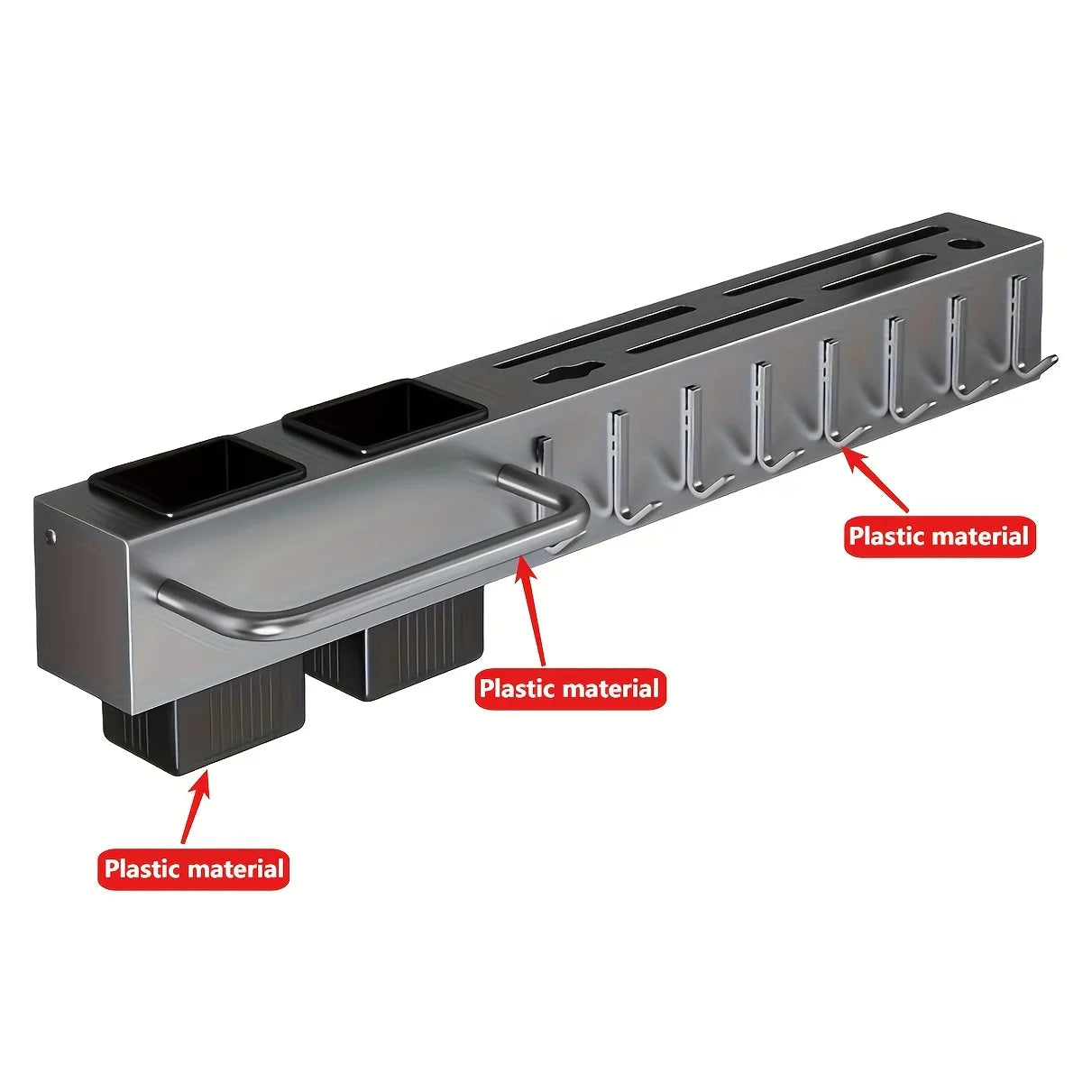 Organizzatore da cucina a parete in acciaiol resistente, senza trapano per coltelli, Utensili, Taglieri