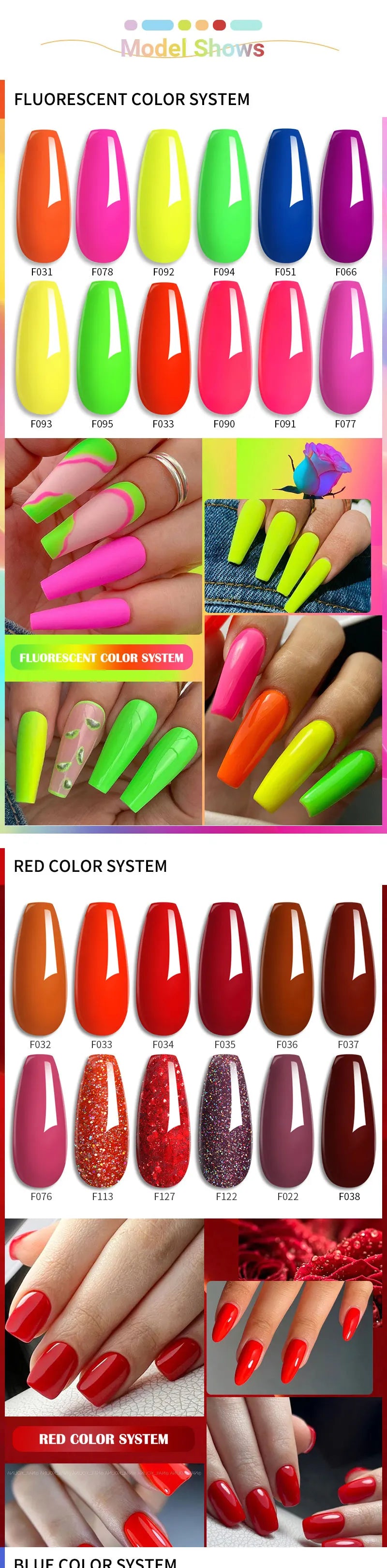 LILYCUTE 6 pezzi/set 7ML Gel Smalto per unghie semitrasparente 30 varianti di colore