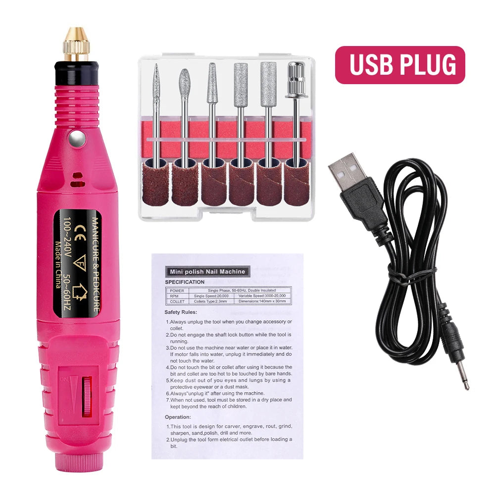 Trapano per unghie elettrico + Set fresatura
