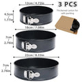 1/3PCS Set di teglie per torta, teglie rotonde antiaderente a molla per torte