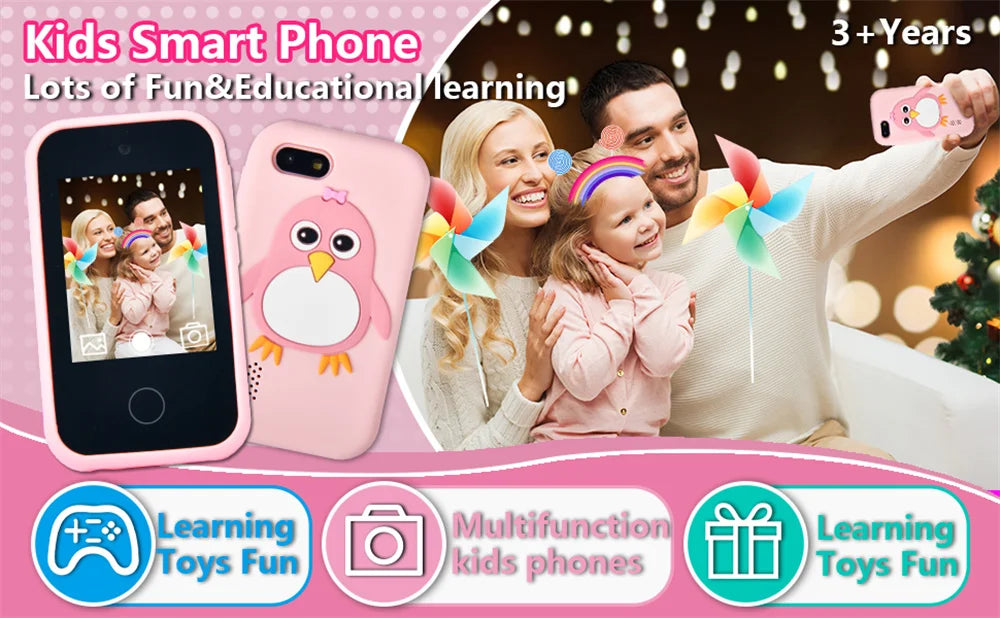 SmartPhone Fotocamera + Giochi Touch Screen+Lettore MP3 per bambini