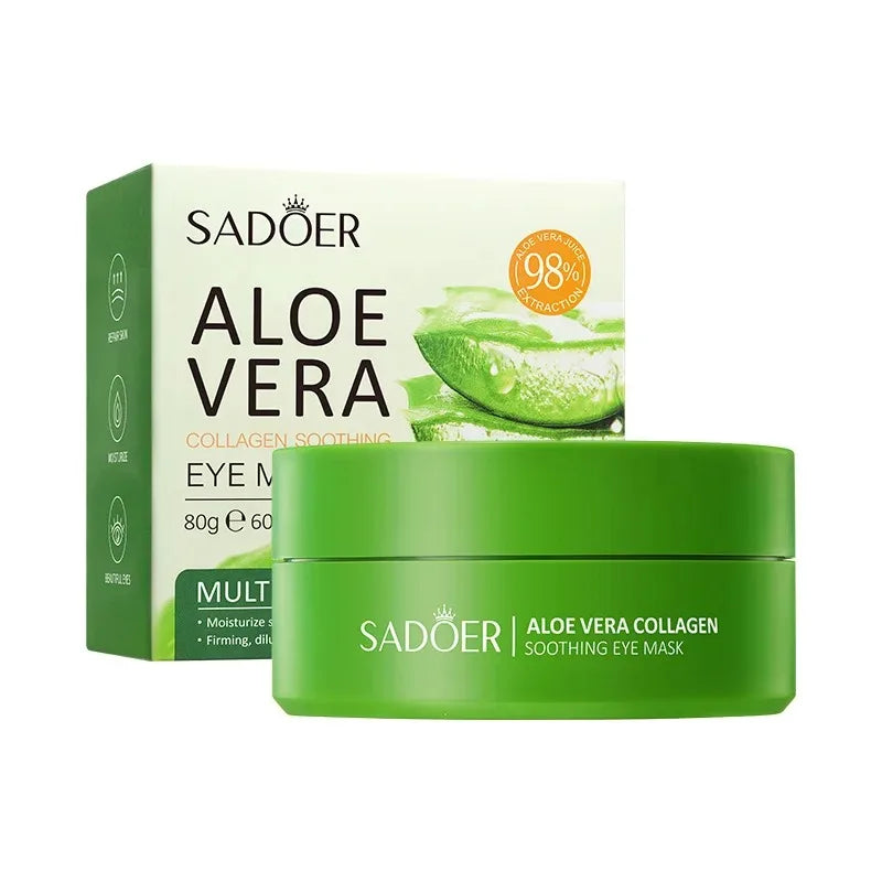 60 pz maschera per gli occhi ad aloe vera anti occhiaie, antirughe e per le borse