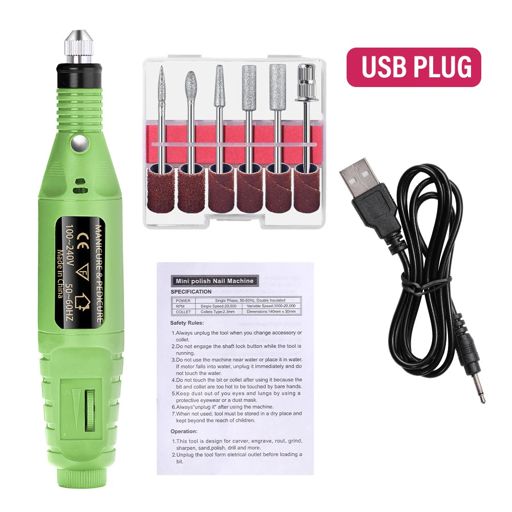 Trapano per unghie elettrico + Set fresatura