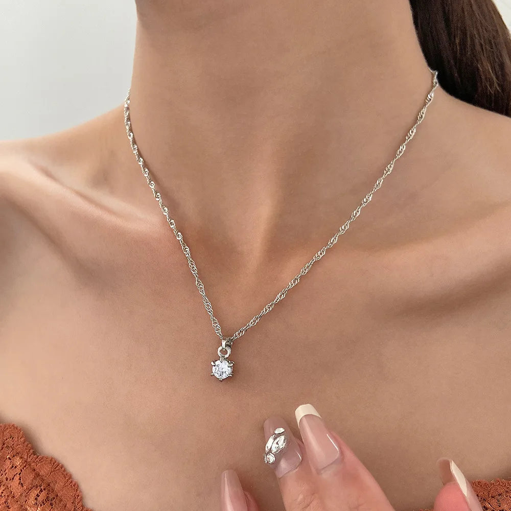 5 pezzi eleganti gioielli set anello collana braccialetto orecchini