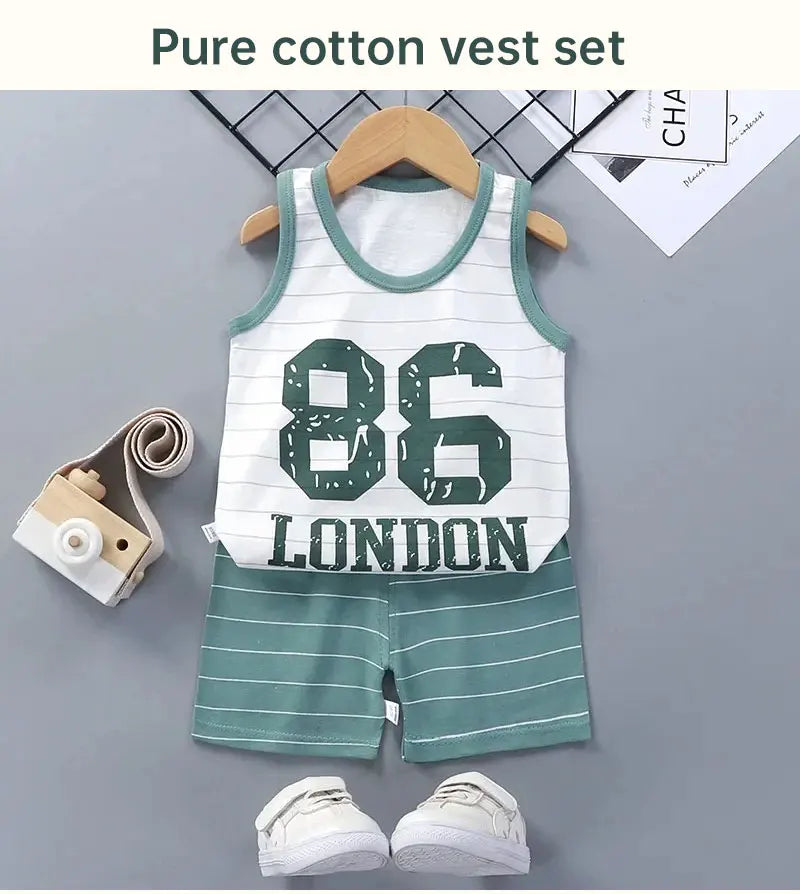 Set per bambini Gilet + Pantaloncini morbido cotone