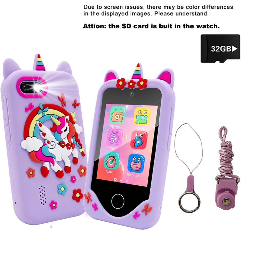SmartPhone Fotocamera + Giochi Touch Screen+Lettore MP3 per bambini
