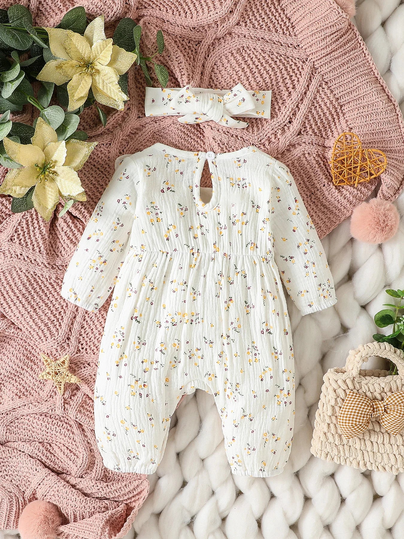 Baby Girls Summer Long Sleeve Completo neonati 0-1Y