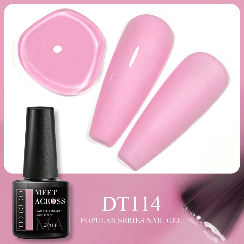 MEET ACROSS 5ml Gel Smalto per unghie Nail Art Top Gel tutti i colori