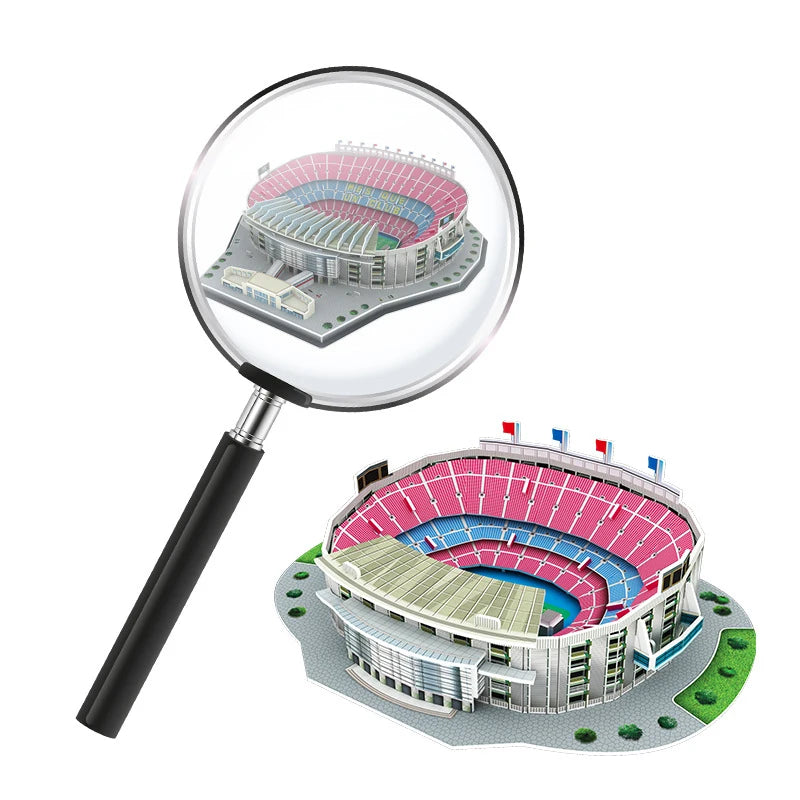 Campo da calcio in miniatura 3D Puzzle fai da te Modelli di stadi famosi in tutto il mondo