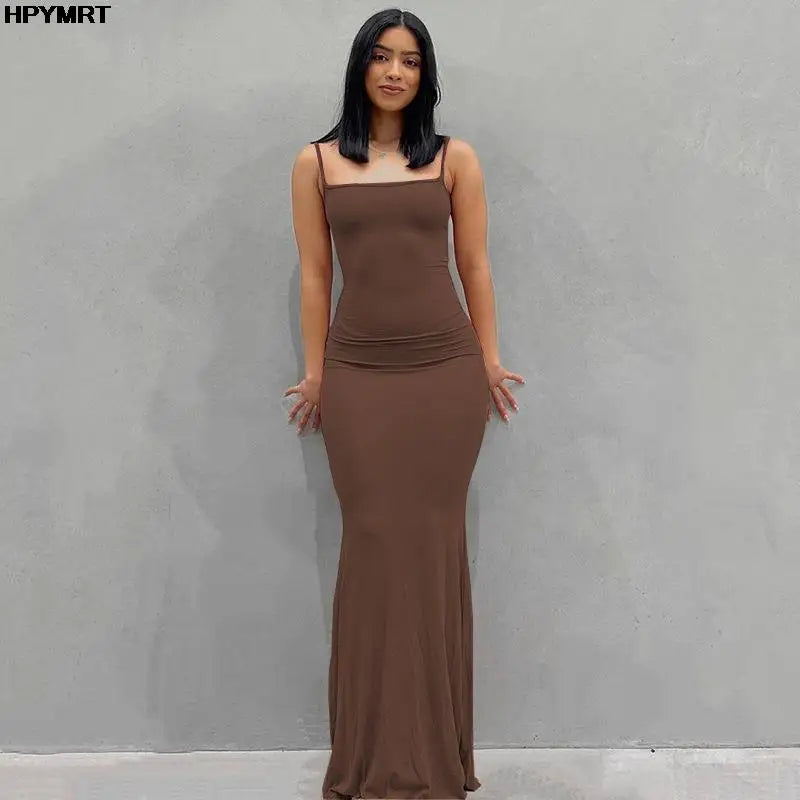 Abito Eleganti Satin Slip Senza Maniche