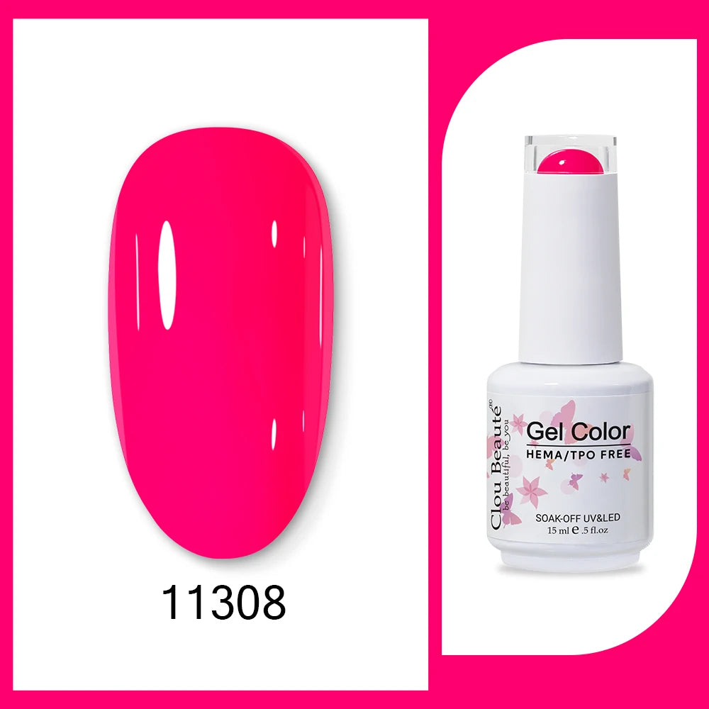 CLOU BEAUTÈ  15/10ml Semipermanente Gel Smalto Unghie 400 colori disponibili