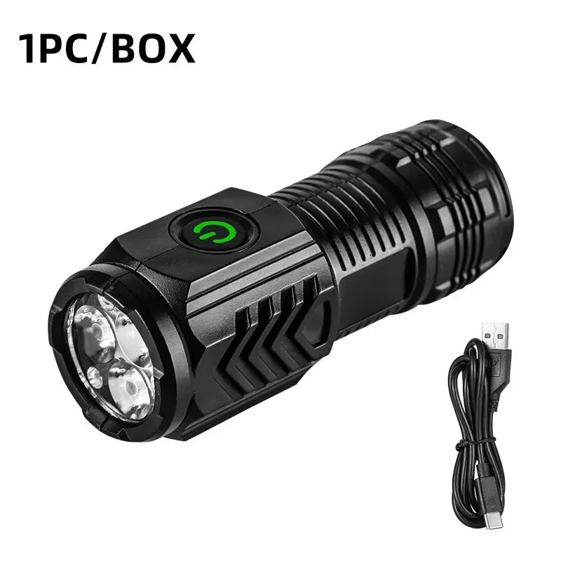 Nuova torcia ultra potente 3 core LED tattica ricaricabile ad alta potenza