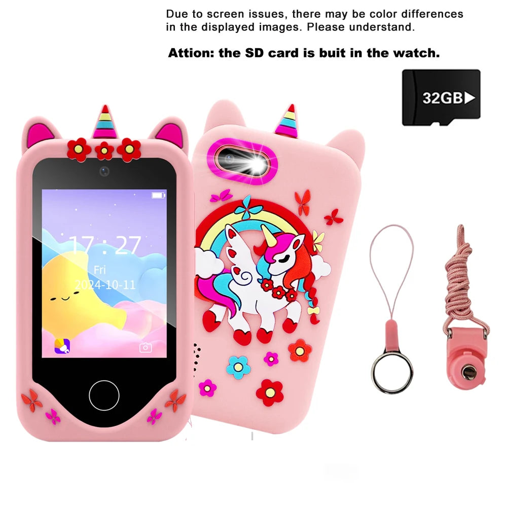 SmartPhone Fotocamera + Giochi Touch Screen+Lettore MP3 per bambini