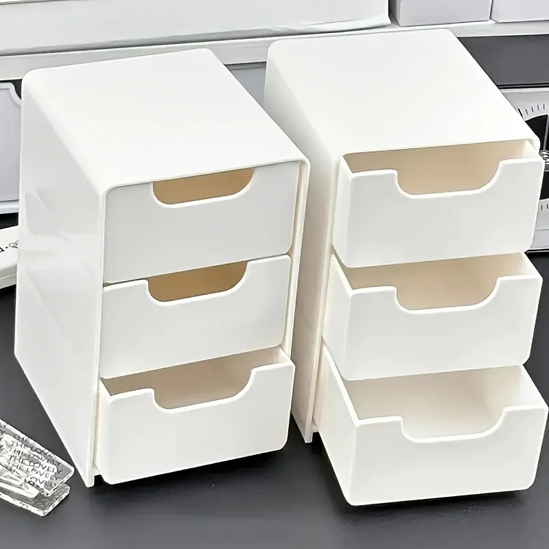 Organizzatore da scrivania a 3 livelli con cassetti