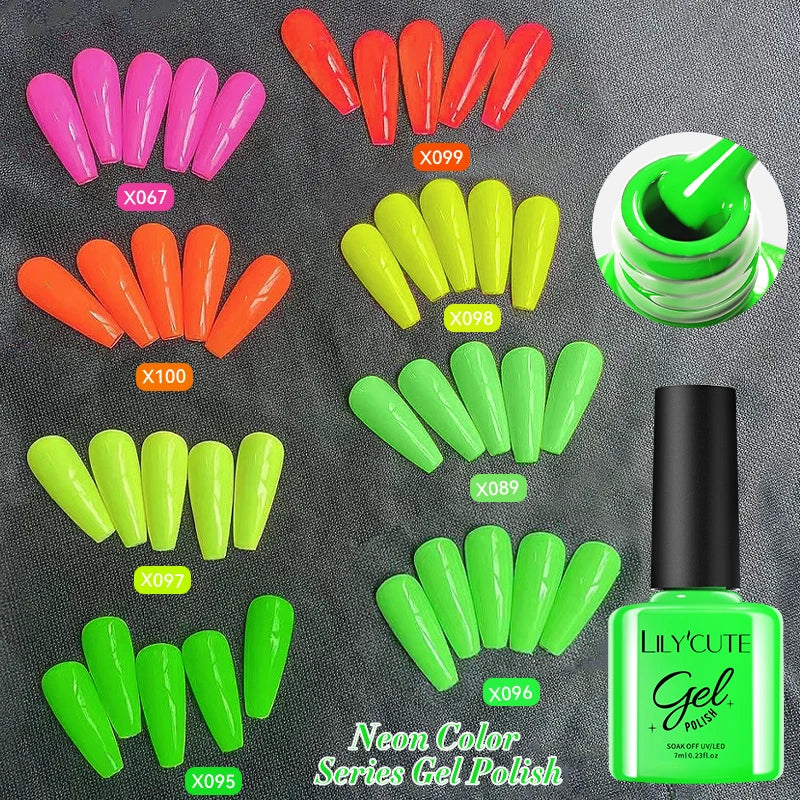 LILYCUTE 6Pcs/set 7ml Series Gel Smalto 125 Colori disponibili