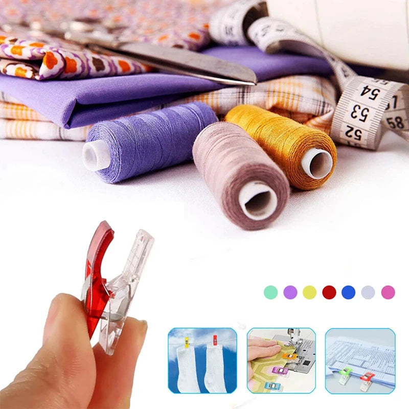 50PCS Clip da cucito Clip colorate Artigianato in plastica multiuso uncinetto